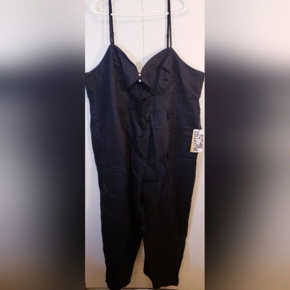 Future Collective Jenny K. Lopez Black Strappy Cut Out Wide Leg Jumpsuit NWT 28W - Picture 7 of 11